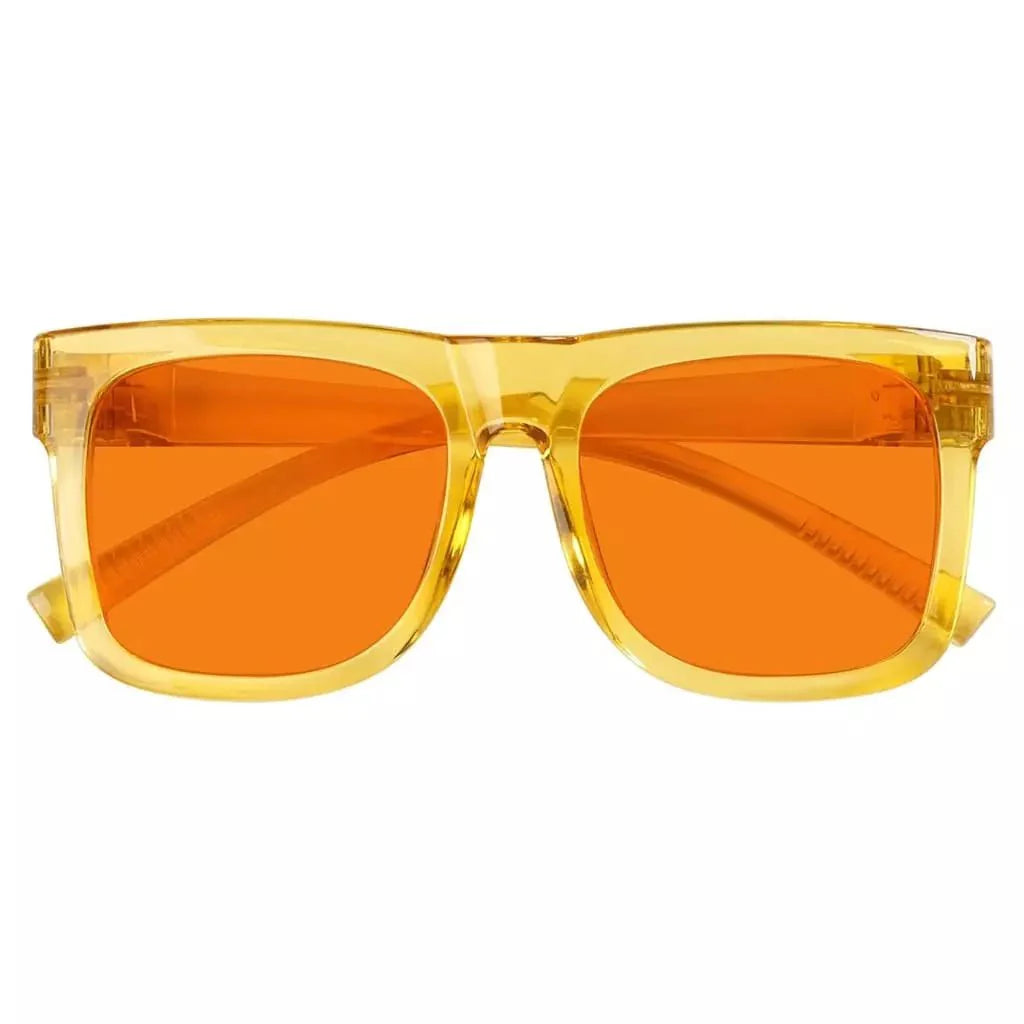 100% Blue Light Blocking Glasses Orange for?Sleep Eyeglasses R2316-B98