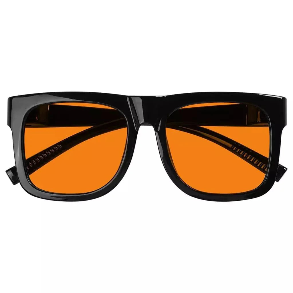 100% Blue Light Blocking Glasses Orange for?Sleep Eyeglasses R2316-B98