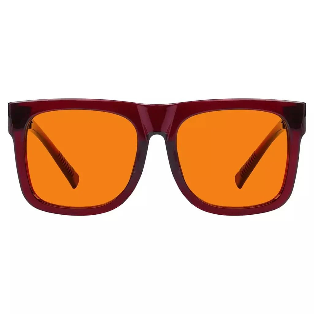 100% Blue Light Blocking Glasses Orange for?Sleep Eyeglasses R2316-B98