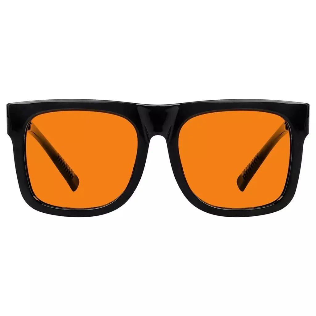 100% Blue Light Blocking Glasses Orange for?Sleep Eyeglasses R2316-B98