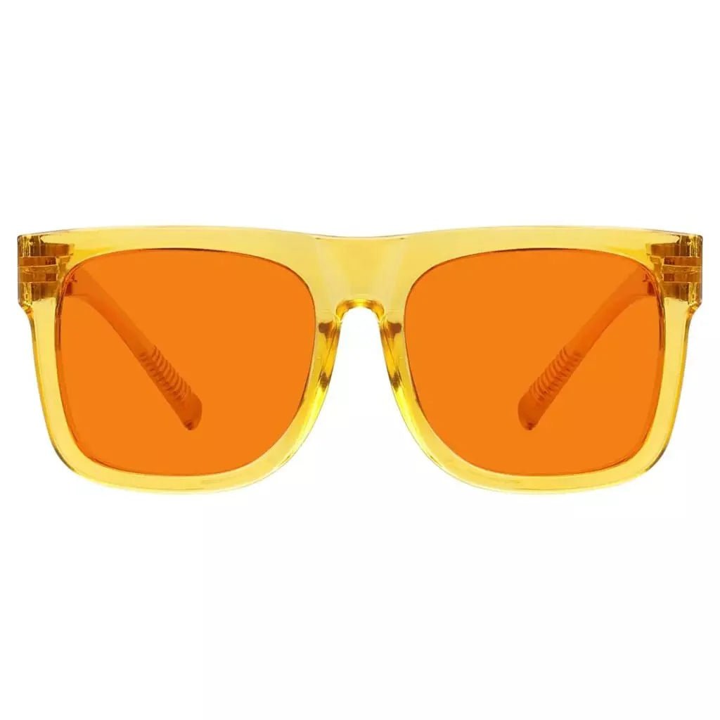 100% Blue Light Blocking Glasses Orange for?Sleep Eyeglasses R2316-B98