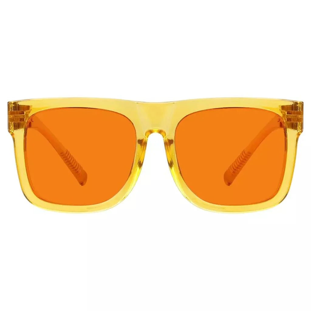 100% Blue Light Blocking Glasses Orange for?Sleep Eyeglasses R2316-B98