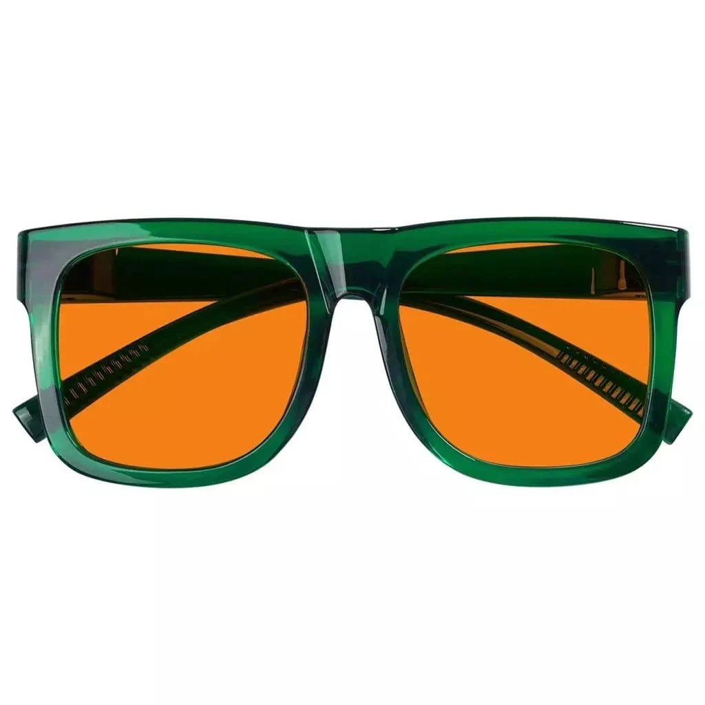 100% Blue Light Blocking Glasses Orange for?Sleep Eyeglasses R2316-B98