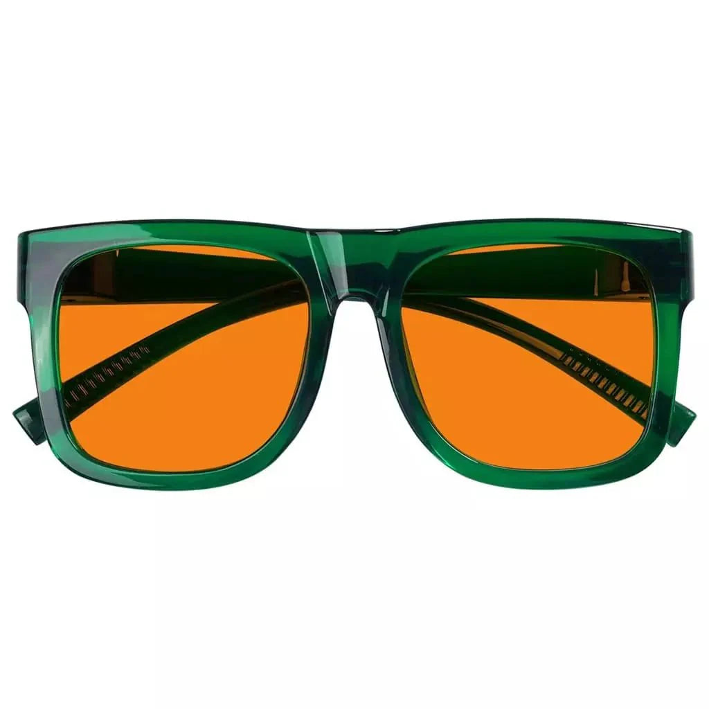 100% Blue Light Blocking Glasses Orange for?Sleep Eyeglasses R2316-B98