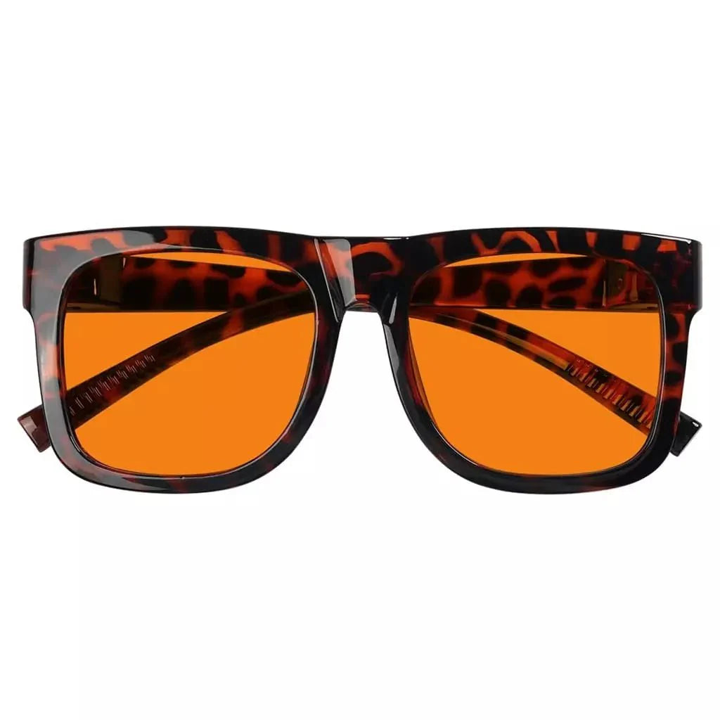 100% Blue Light Blocking Glasses Orange for?Sleep Eyeglasses R2316-B98