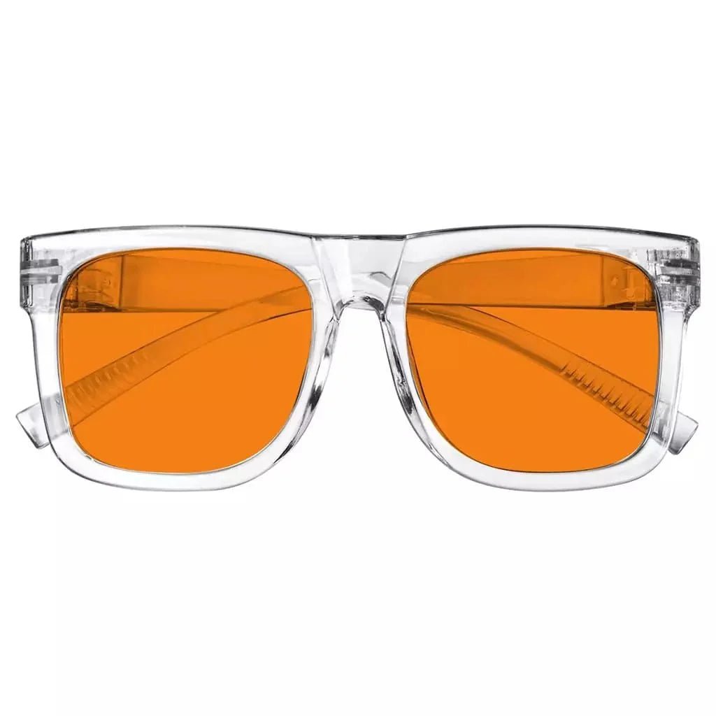 100% Blue Light Blocking Glasses Orange for?Sleep Eyeglasses R2316-B98
