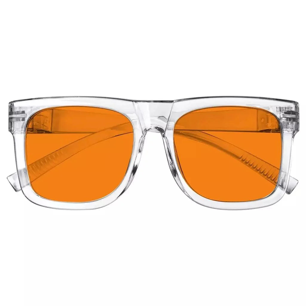 100% Blue Light Blocking Glasses Orange for?Sleep Eyeglasses R2316-B98