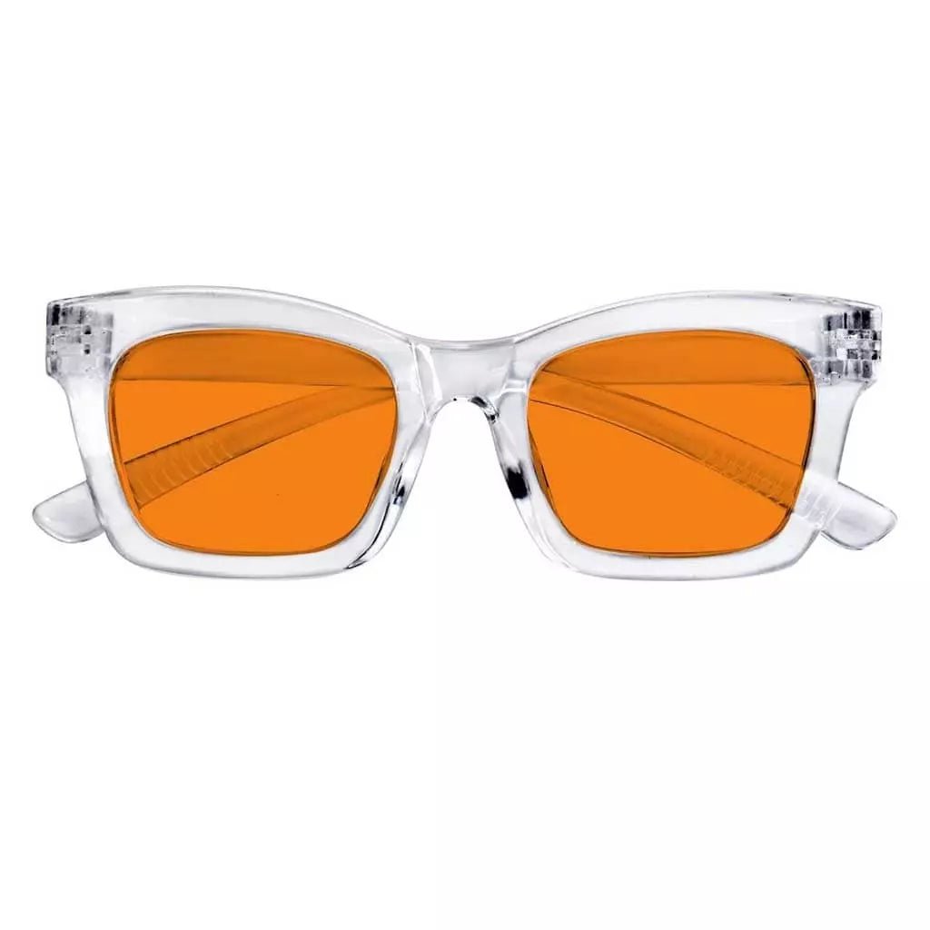 Cgcck 100% Blue Light Blocking Metalless Screwless Glasses Orange Tinted Lenses