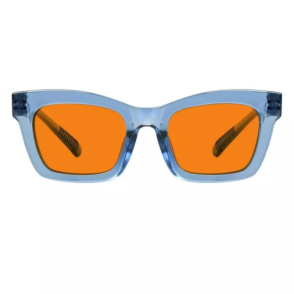 Cgcck 100% Blue Light Blocking Metalless Screwless Glasses Orange Tinted Lenses