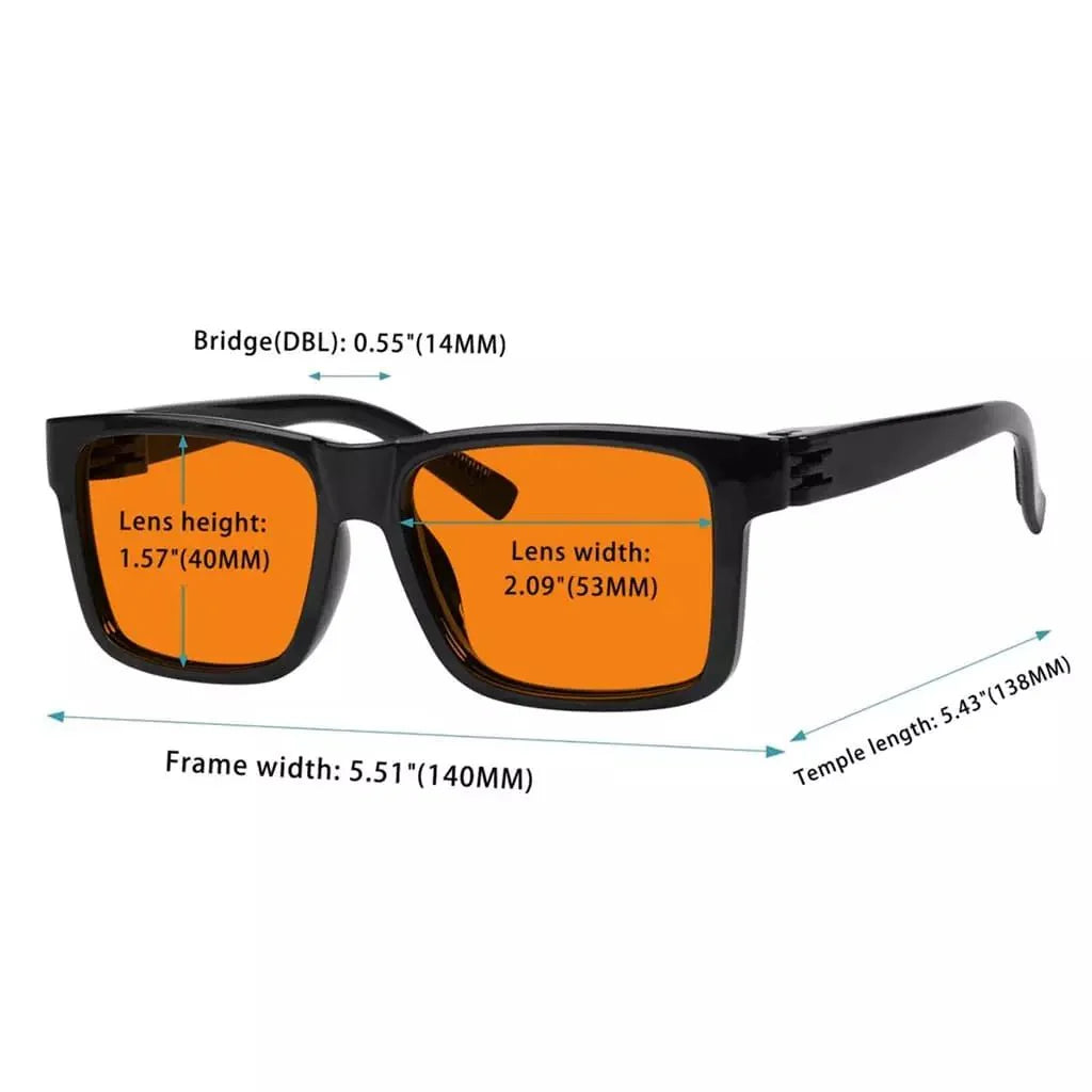 100% Blue Light Blocking Orange Lens Metalless Eyeglasses NR2142-B98