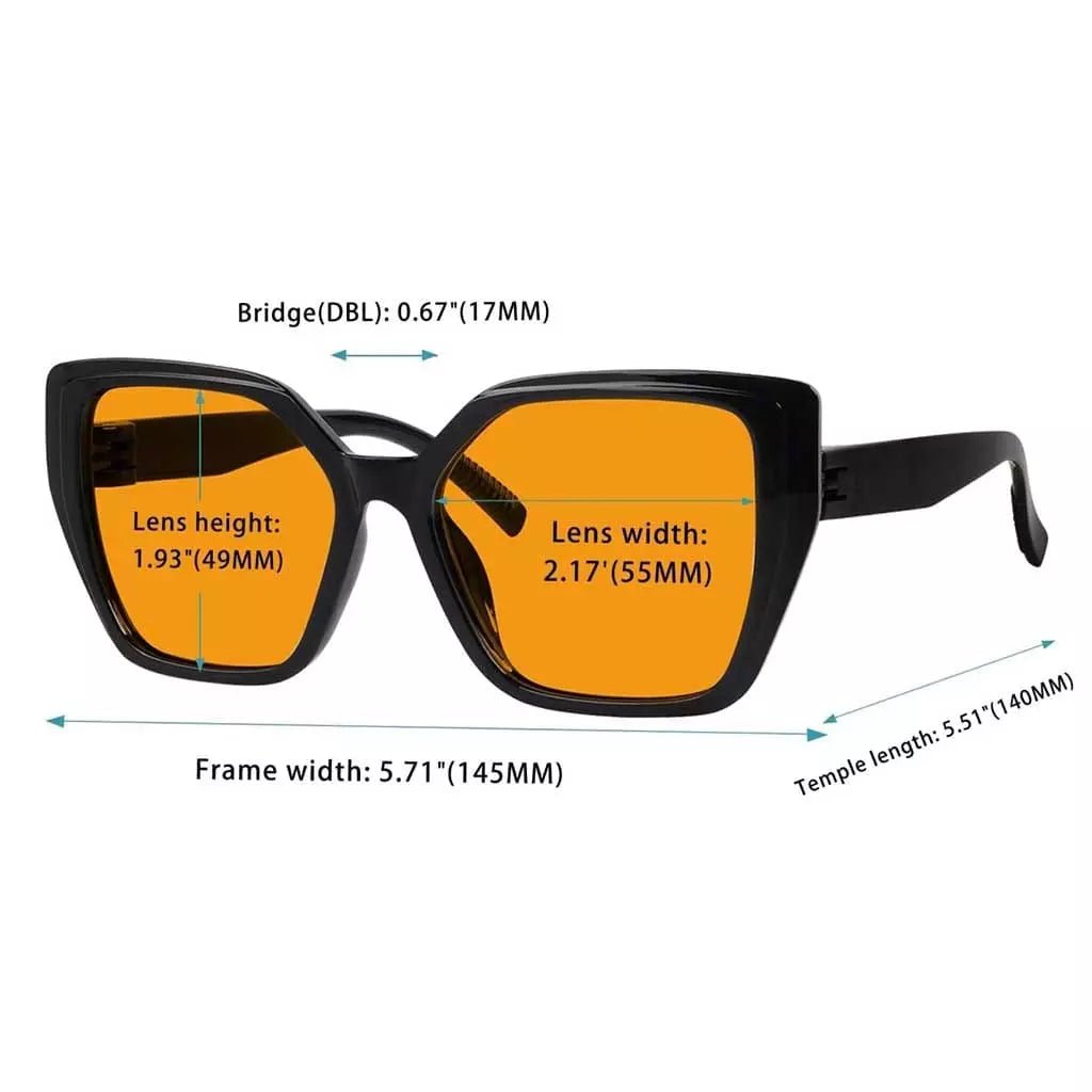 Cgccp 100% Blue Light Blocking Metalless Screwless Glasses Orange Tinted Lenses