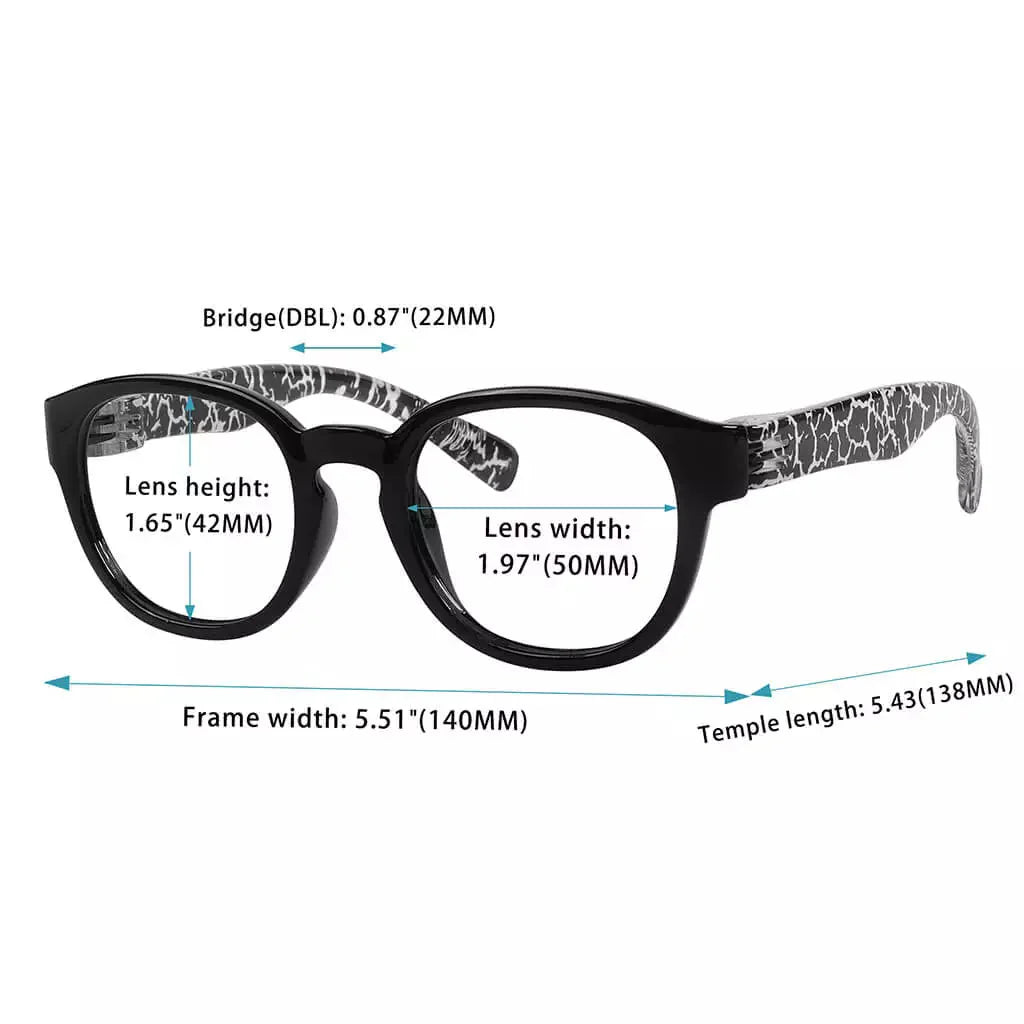 30% Blue Light Glasses Cracked Screwless Metalless Women