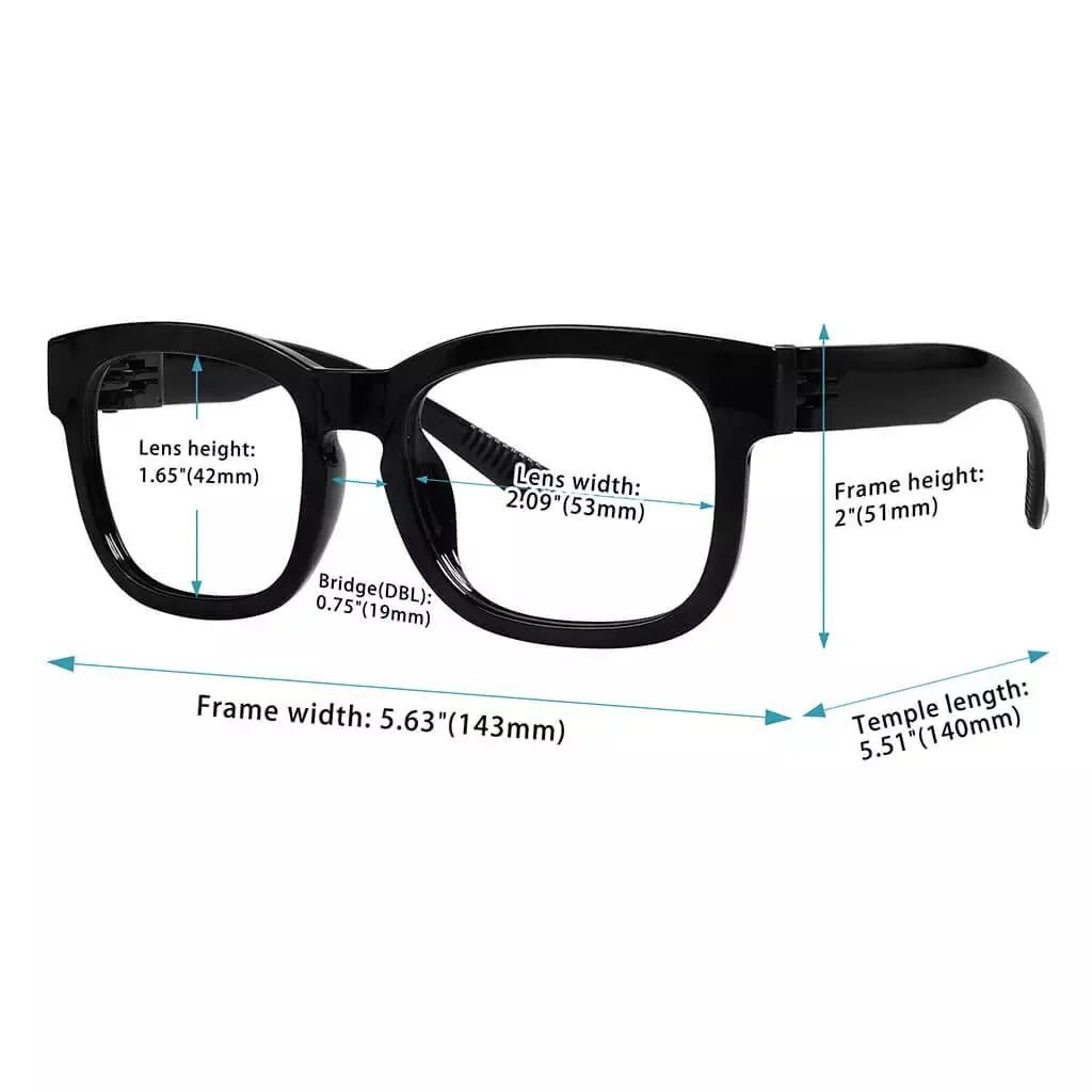 30% Blue Blocking Screwless Oversize Glasses Specs Women R033-B15