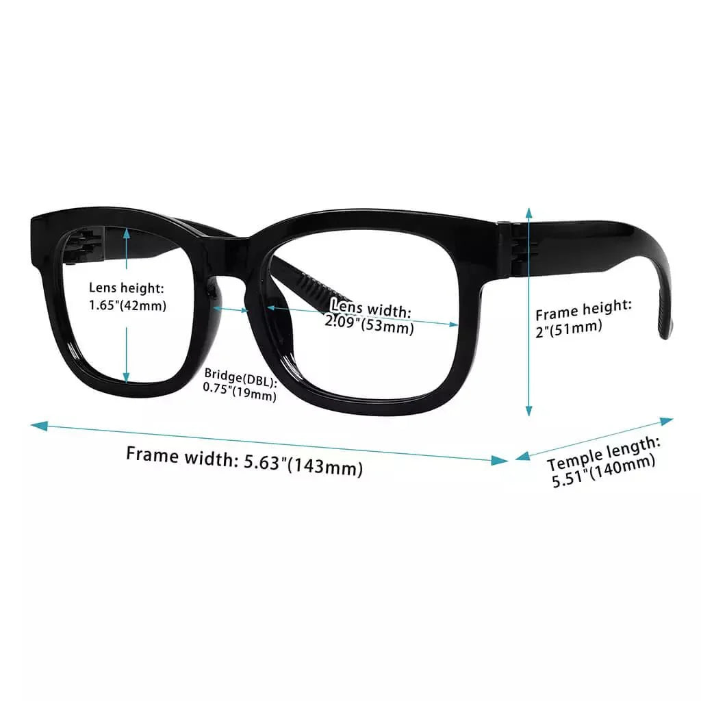 30% Blue Blocking Screwless Oversize Glasses Specs Women R033-B15