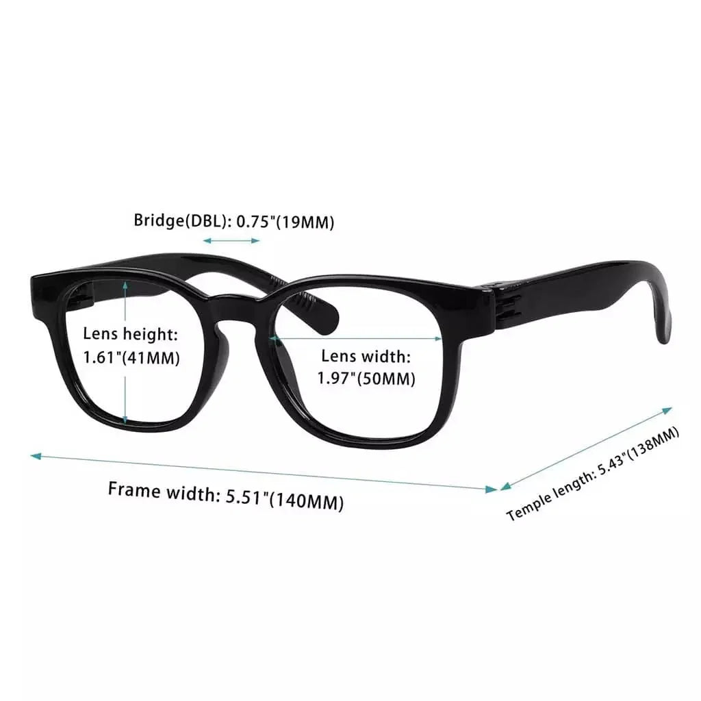 Eyeglasses Square Metalless Screwless Spec Women Zero Power