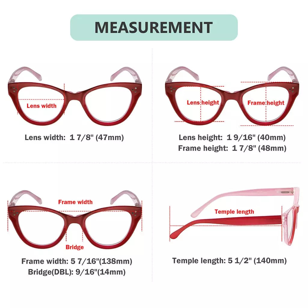Cat-Eye Transition Photochromic Reading Glasses For Women