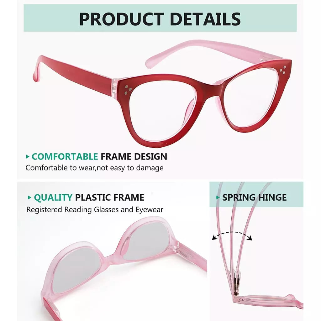 Cat-Eye Transition Photochromic Reading Glasses For Women
