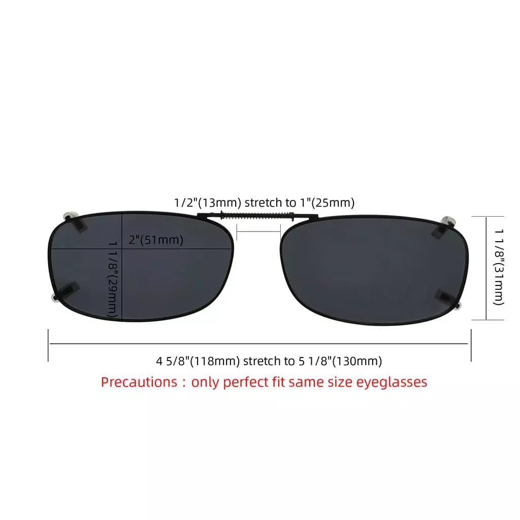 Wire Rims Polarized Lens Clip On Sunglasses for Women Men