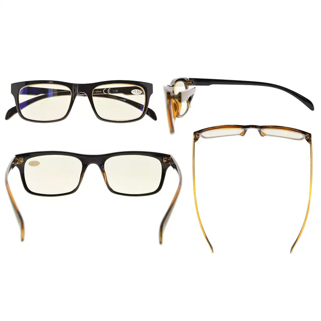 Pattern Blue Light Blocking Glasses Women Men