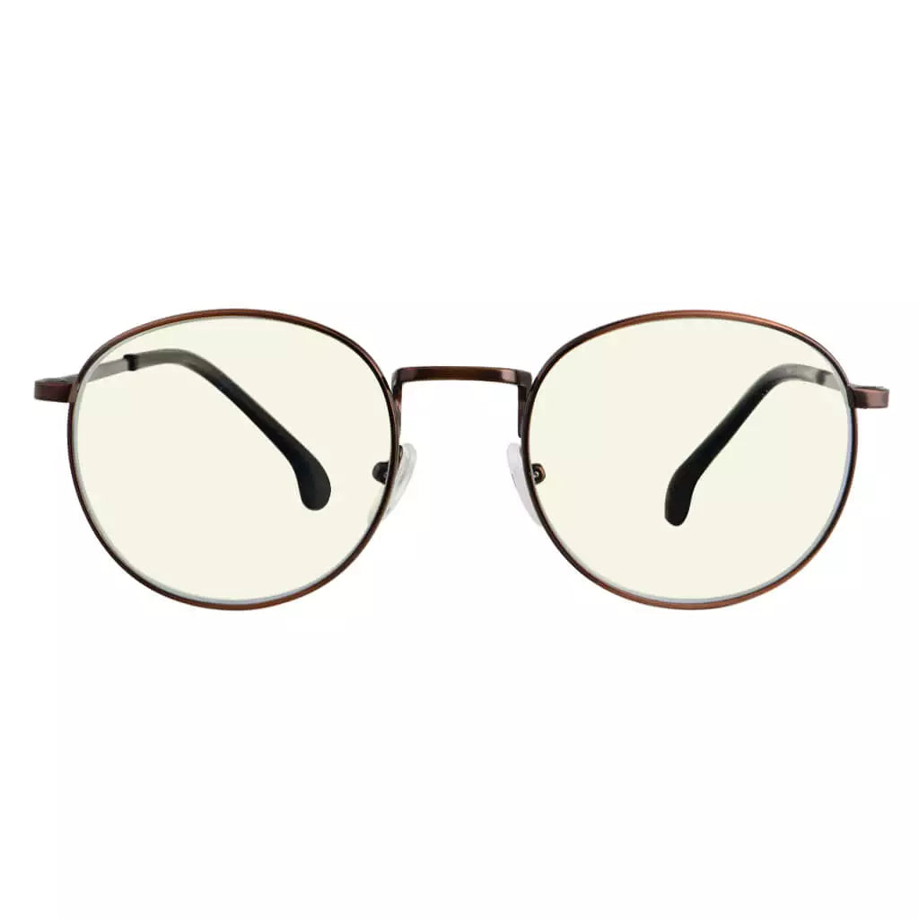 Round Blue Light Blocking Reading Glasses Women Men