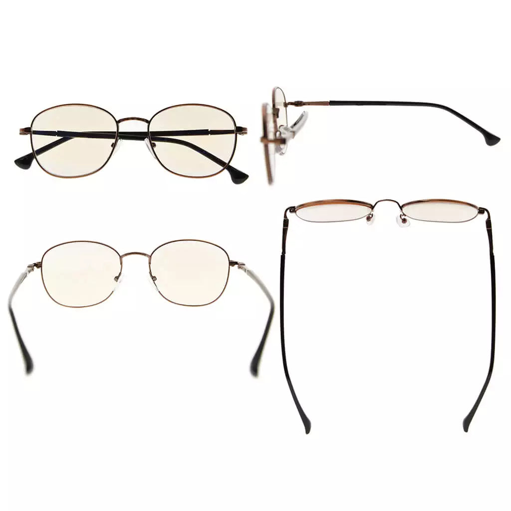 Wire rim Blue Light Blocking Reading Glasses for Women