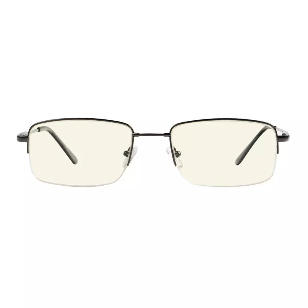 Half-rim Titanium Blue Light Blocking Reading Glasses Men Spring Hinges