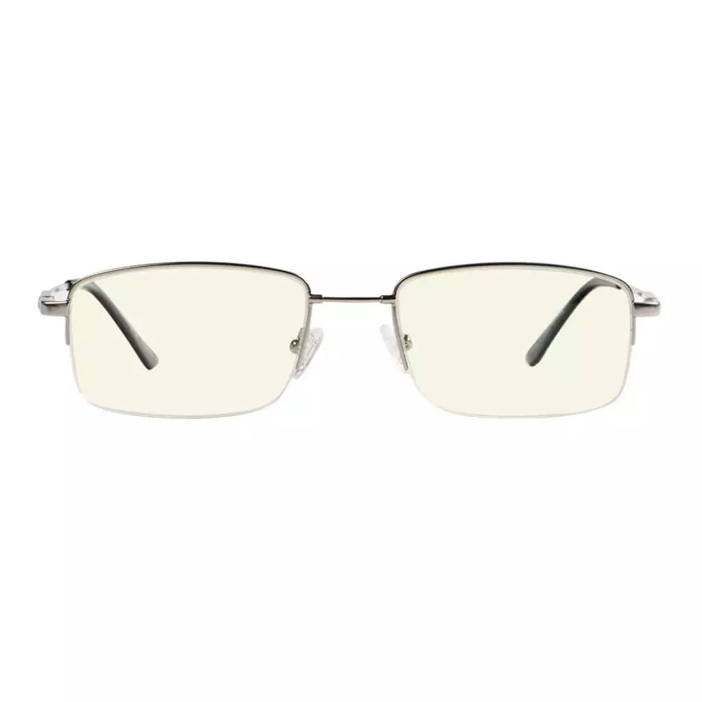 Half-rim Titanium Blue Light Blocking Reading Glasses Men Spring Hinges