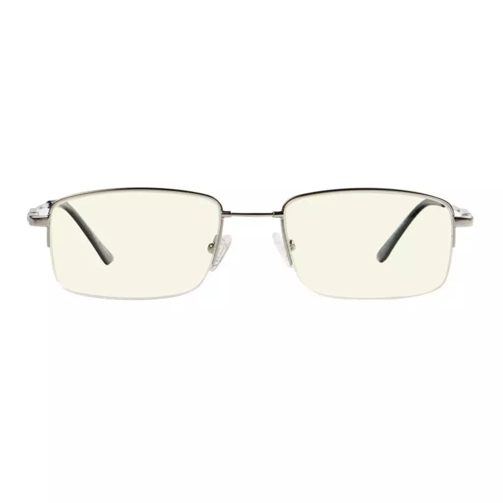 Half-rim Titanium Blue Light Blocking Reading Glasses Men Spring Hinges