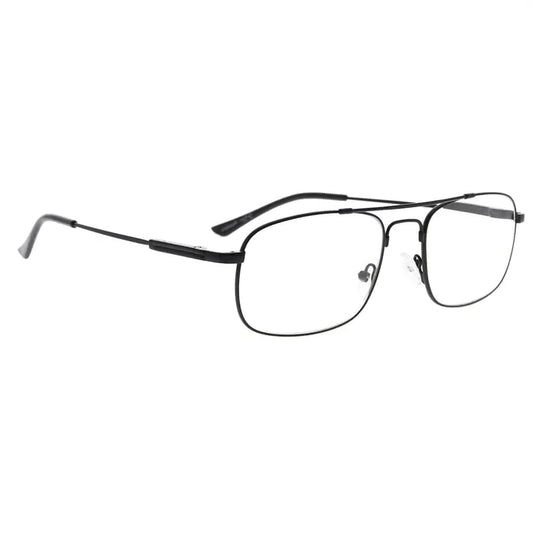 Pilot Wirerim Titanium Blue Light Blocking Glasses Men Spring Hinges
