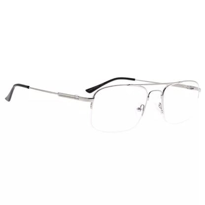 Pilot Titanium Halfrim Blue Light Blocking Glasses for Women