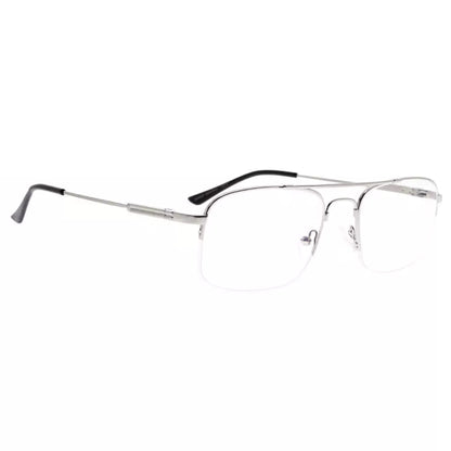 Pilot Titanium Halfrim Blue Light Blocking Glasses for Women