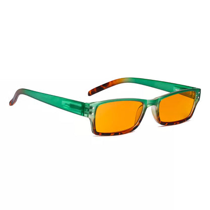 Pattern Orange Tinted Blue Light Blocking Glasses Women