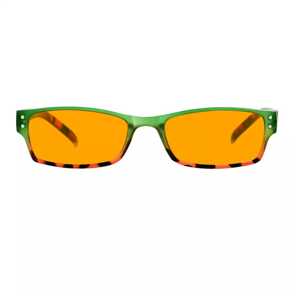 Pattern Orange Tinted Blue Light Blocking Glasses Women