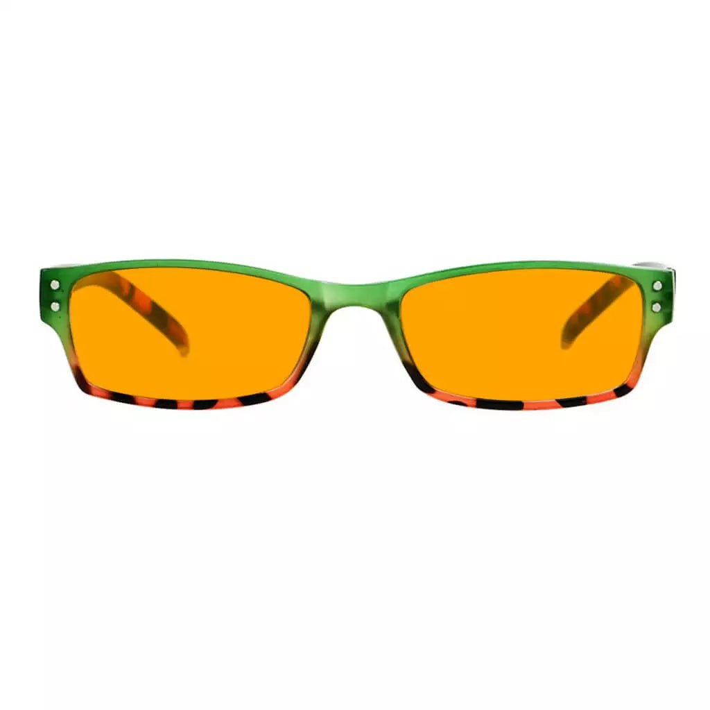 Pattern Orange Tinted Blue Light Blocking Glasses Women