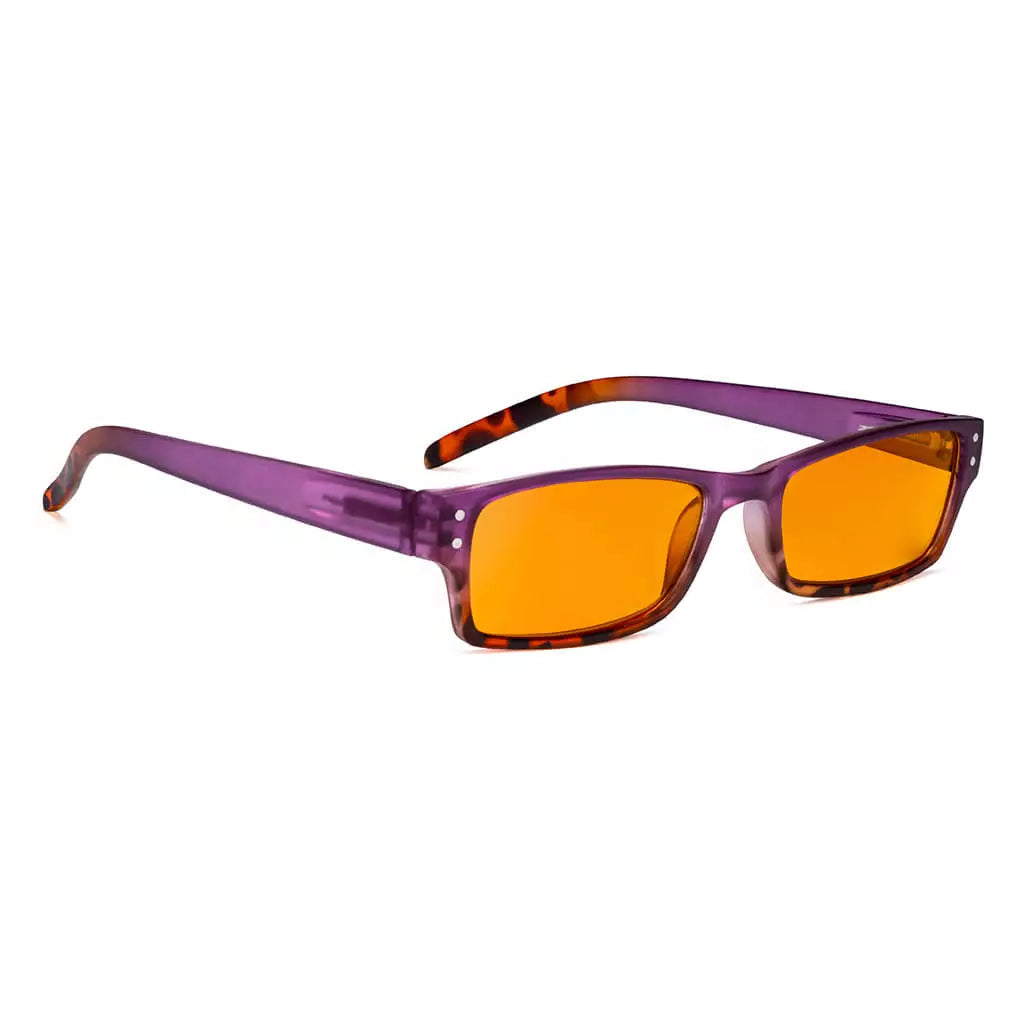 Pattern Orange Tinted Blue Light Blocking Glasses Women