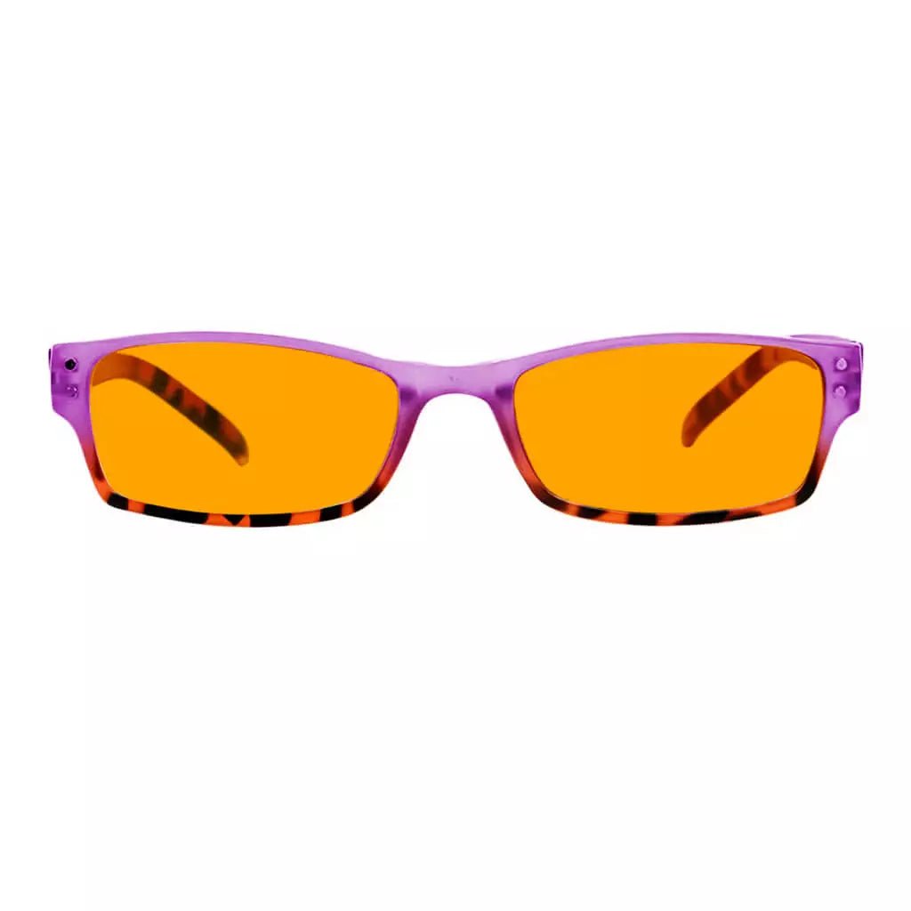 Pattern Orange Tinted Blue Light Blocking Glasses Women