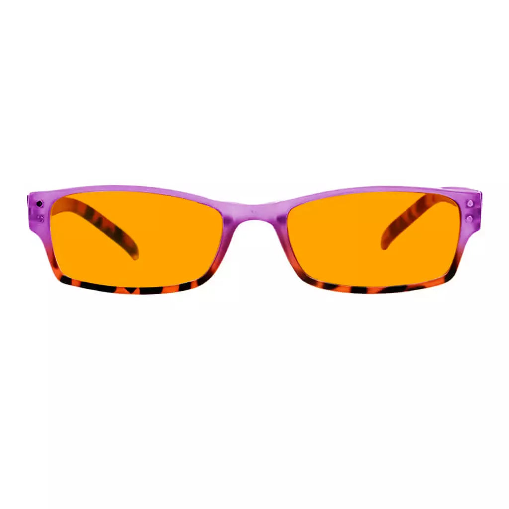 Pattern Orange Tinted Blue Light Blocking Glasses Women