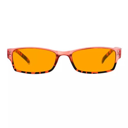 Pattern Orange Tinted Blue Light Blocking Glasses Women