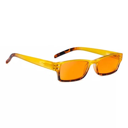 Pattern Orange Tinted Blue Light Blocking Glasses Women