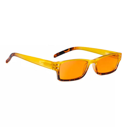 Pattern Orange Tinted Blue Light Blocking Glasses Women