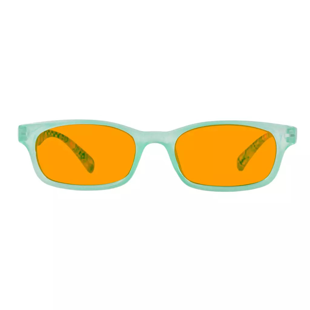 Pattern Design Orange Tinted Blue Light Blocking Glasses Women