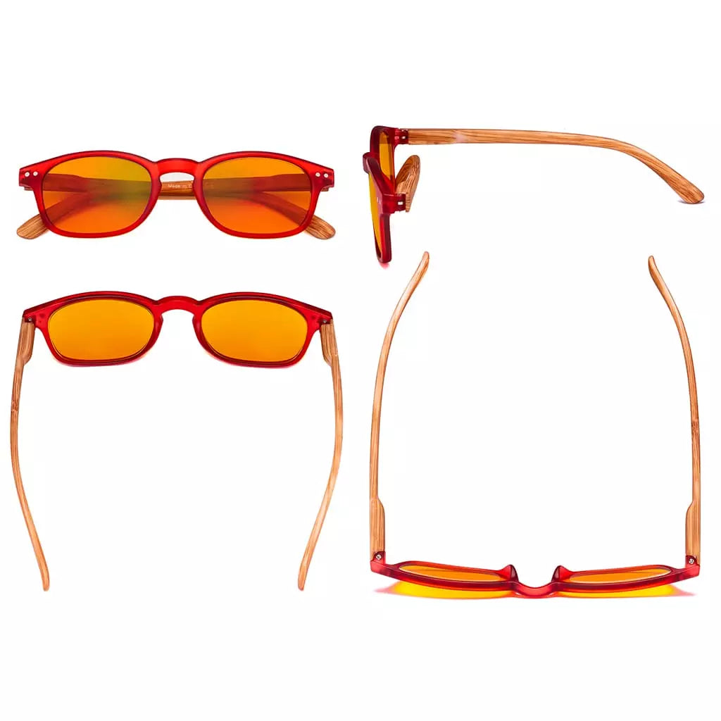 Orange Tinted Blue Light Blocking Reading Glasses Women Men