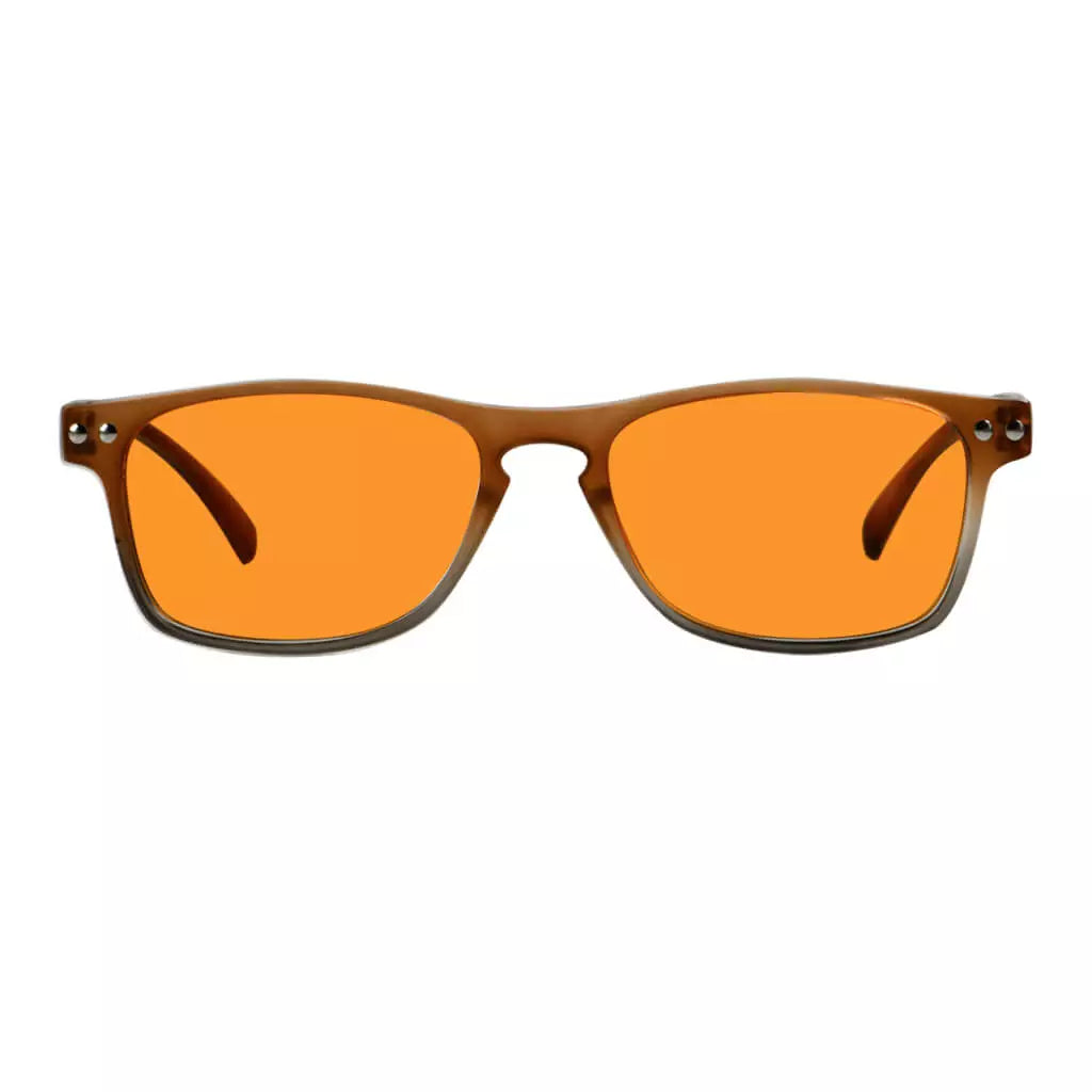 Stylish Orange Tinted Blue Light Blocking Reading Glasses Women Men