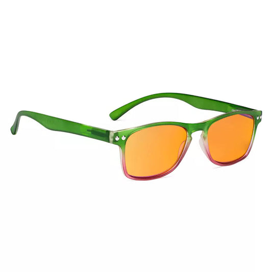 Stylish Orange Tinted Blue Light Blocking Glasses Women Men