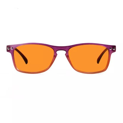 Stylish Orange Tinted Blue Light Blocking Reading Glasses Women Men