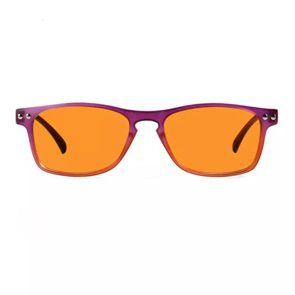 Stylish Orange Tinted Blue Light Blocking Reading Glasses Women Men
