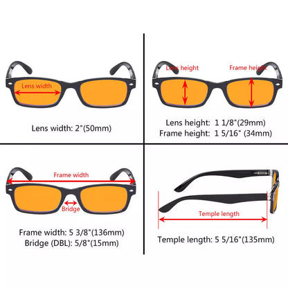 Nighttime Blue Light Blocking Reading Glasses Women Men