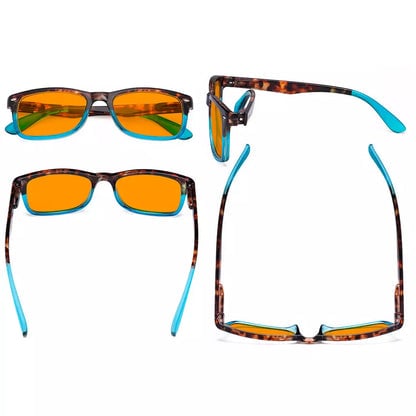 Orange Tinted Blue Light Blocking Reading Glasses for Women