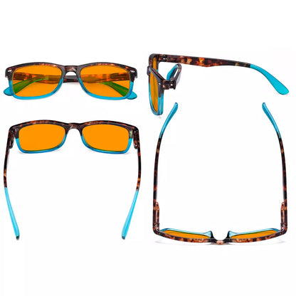 Orange Tinted Blue Light Blocking Reading Glasses for Women