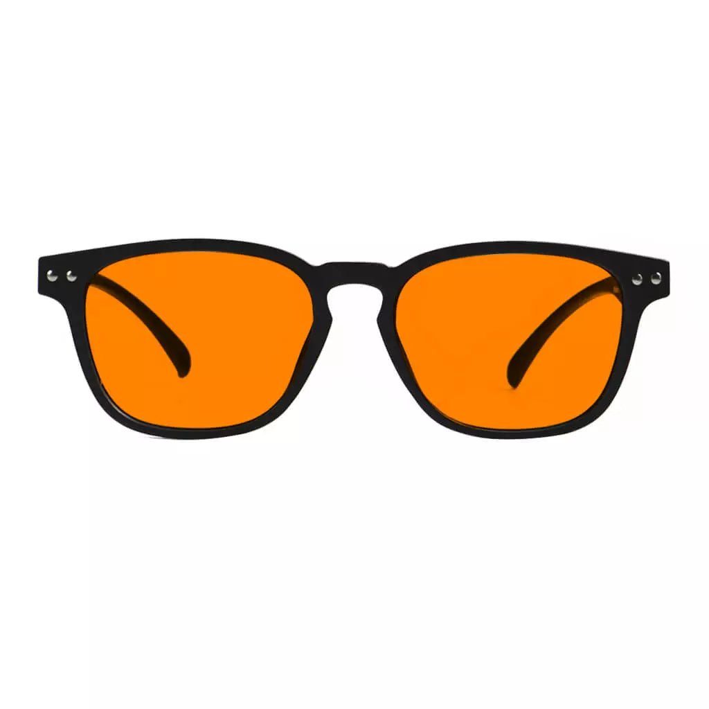 Retro Orange Tinted Blue Light Blocking Reading Glasses Women Men